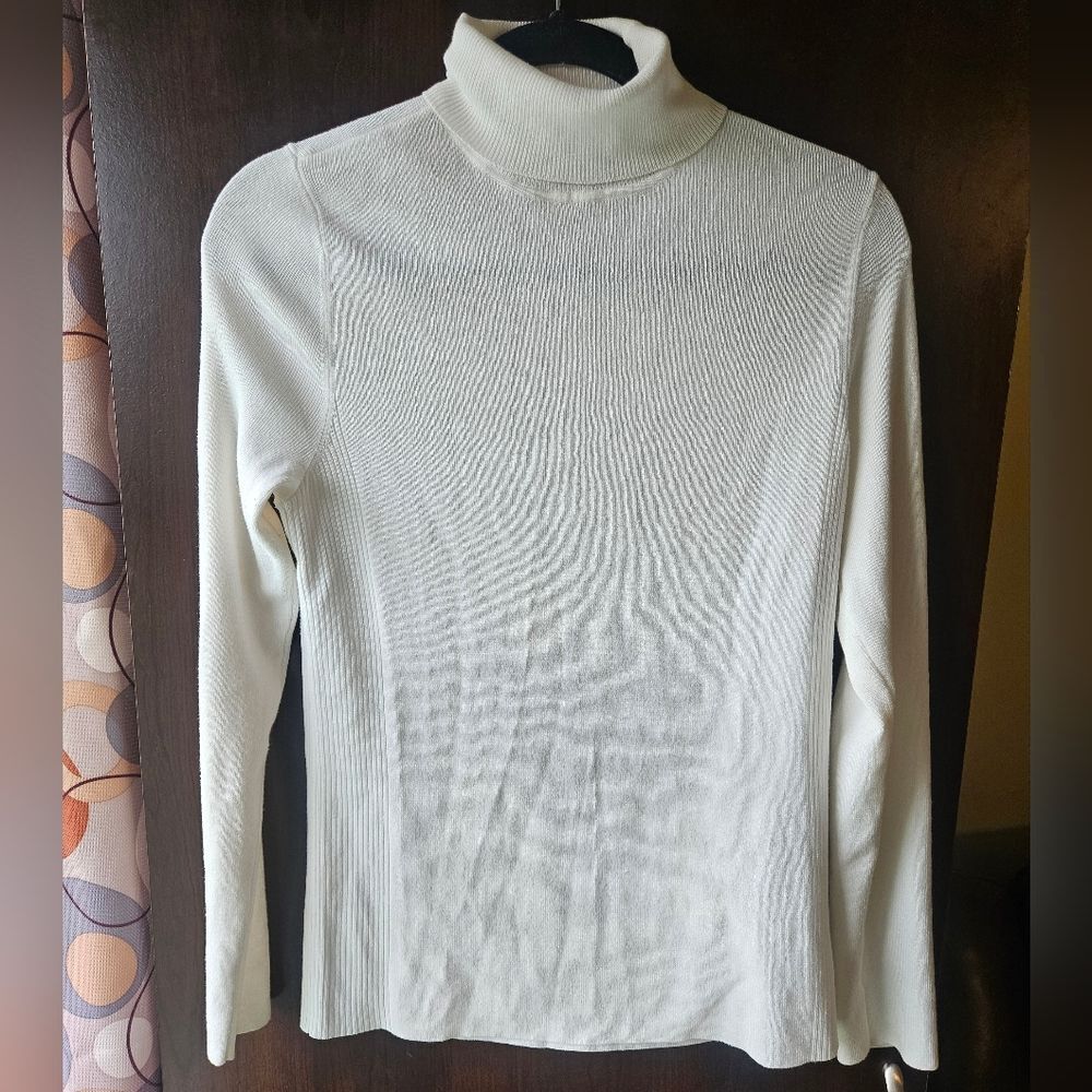 Chico's Cream Turtleneck Top Plus Size 1